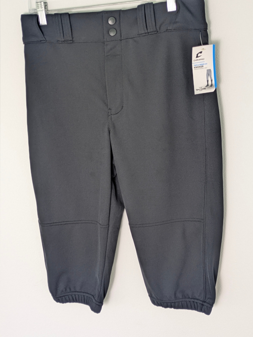 Champro Men Triple Crown 2.0 Knicker Baseball Capri Pants Black Sz M 32-34" New